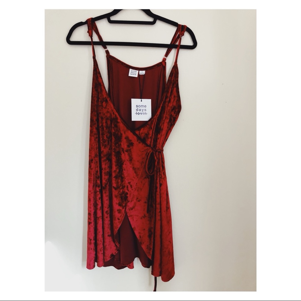 Somedays Lovin Allure Velvet Wrap Dress